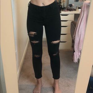 Black high rise Hollister jeans